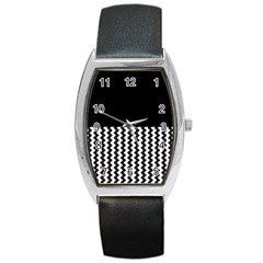 Blackandwhitechevron6000 Barrel Metal Watches by ElenaIndolfiStyle