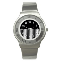 Blackandwhitechevron6000 Stainless Steel Watches by ElenaIndolfiStyle