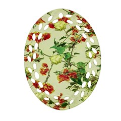 Vintage Style Floral Design Ornament (oval Filigree)  by dflcprints
