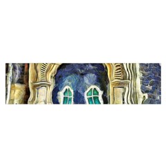 Luebeck Germany Arched Church Doorway Satin Scarf (oblong) by karynpetersart