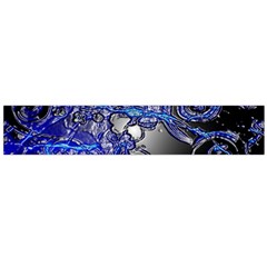 Blue Silver Swirls Flano Scarf (large)  by LokisStuffnMore