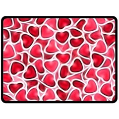 Candy Hearts Double Sided Fleece Blanket (Large) 