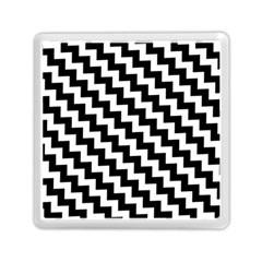 Black And White Zigzag Memory Card Reader (square) 