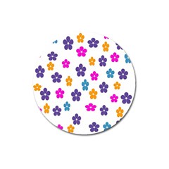 Candy Flowers Magnet 3  (round) by designmenowwstyle
