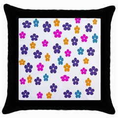 Candy Flowers Throw Pillow Cases (black) by designmenowwstyle