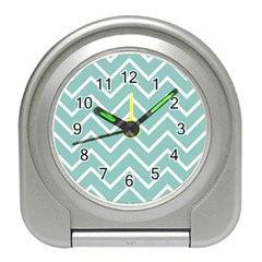 Blue And White Chevron Desk Alarm Clock