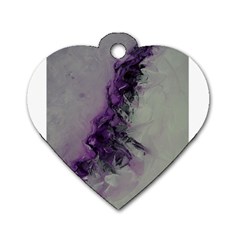 The Power Of Purple Dog Tag Heart (One Side)