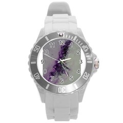 The Power Of Purple Round Plastic Sport Watch (L)