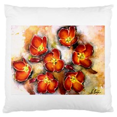 Fall Flowers Large Flano Cushion Cases (Two Sides) 