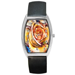 Abstract Rose Barrel Metal Watches