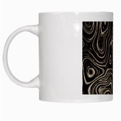 Tile Reflections Alien Skin Dark White Mugs by InsanityExpressed