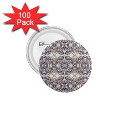 Oriental Geometric Floral Print 1 75  Buttons (100 Pack)  by dflcprints