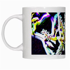 Digitally Enhanced Flower White Mugs