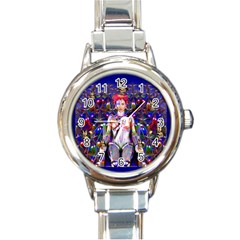 Robot Butterfly Round Italian Charm Watches by icarusismartdesigns