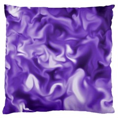 Lavender Smoke Swirls Large Cushion Case (two Sides) by KirstenStar
