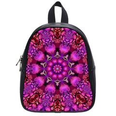 Pink Fractal Kaleidoscope  School Bags (small)  by KirstenStar