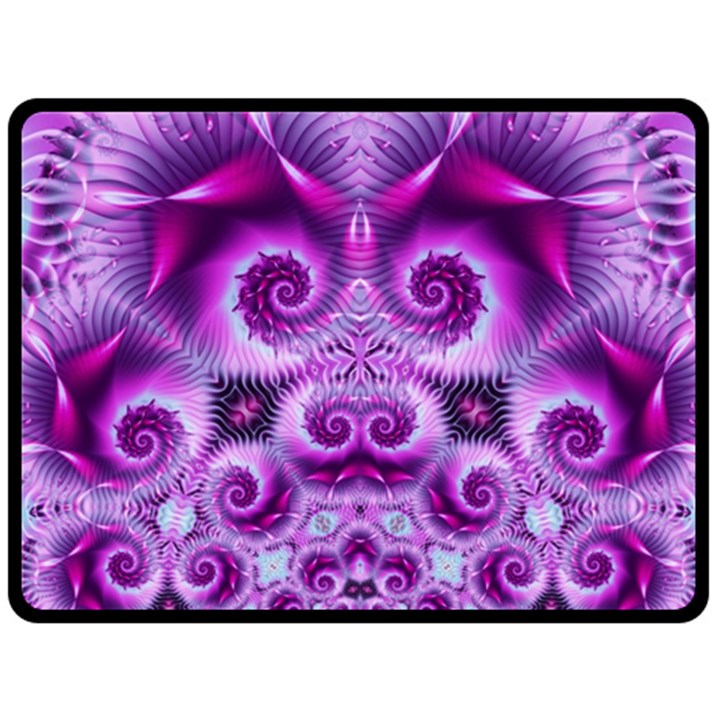 Purple Ecstasy Fractal artwork Double Sided Fleece Blanket (Large) 