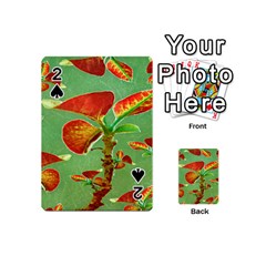 Tropical Floral Print Playing Cards 54 (mini)  by dflcprints