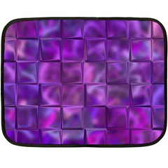 Purple Square Tiles Design Fleece Blanket (Mini)