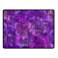 Purple Square Tiles Design Double Sided Fleece Blanket (Small) 