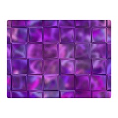 Purple Square Tiles Design Double Sided Flano Blanket (Mini) 