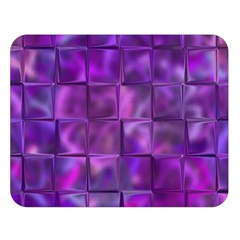 Purple Square Tiles Design Double Sided Flano Blanket (Large) 