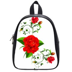 Red Roses Decor Clipart School Bags (small) 