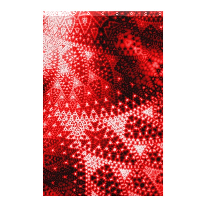 Red Fractal Lace Shower Curtain 48  x 72  (Small) 