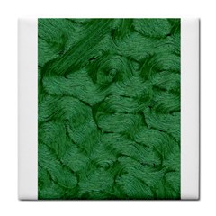 Woven Skin Green Tile Coasters by InsanityExpressed