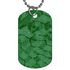 Woven Skin Green Dog Tag (two Sides) by InsanityExpressed