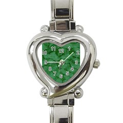 Woven Skin Green Heart Italian Charm Watch