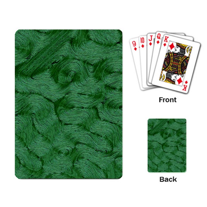 Woven Skin Green Playing Card