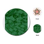 Woven Skin Green Playing Cards (Round)  Front