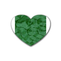 Woven Skin Green Heart Coaster (4 Pack) 