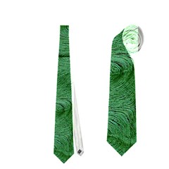 Woven Skin Green Neckties (one Side)  by InsanityExpressed