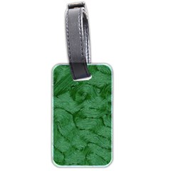 Woven Skin Green Luggage Tags (two Sides) by InsanityExpressed