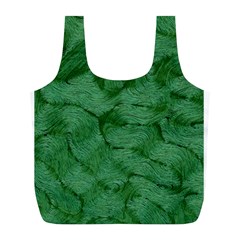 Woven Skin Green Full Print Recycle Bags (l)  by InsanityExpressed