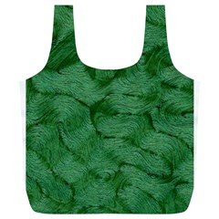 Woven Skin Green Full Print Recycle Bags (l)  by InsanityExpressed