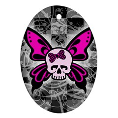 Skull Butterfly Ornament (oval) 