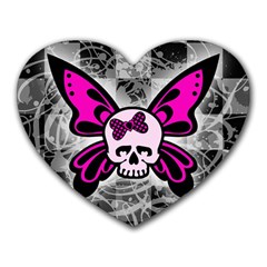 Skull Butterfly Heart Mousepads