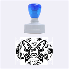 Skull Butterfly Rubber Oval Stamps