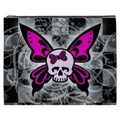 Skull Butterfly Cosmetic Bag (xxxl) 