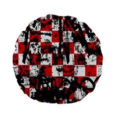 Emo Checker Graffiti Standard 15  Premium Flano Round Cushions by ArtistRoseanneJones