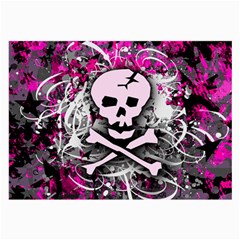 Pink Skull Splatter Large Glasses Cloth