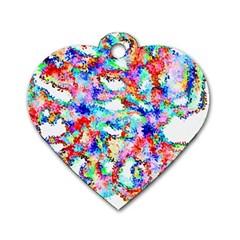 Soul Colour Light Dog Tag Heart (two Sides) by InsanityExpressed