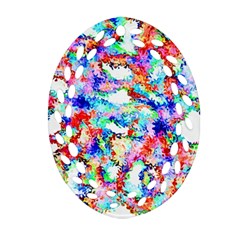 Soul Colour Light Oval Filigree Ornament (2-side)  by InsanityExpressed