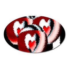 Heart Time 3 Oval Magnet by InsanityExpressed