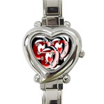 Heart Time 3 Heart Italian Charm Watch Front