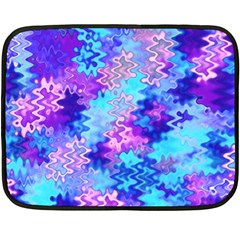 Blue And Purple Marble Waves Fleece Blanket (mini) by KirstenStar