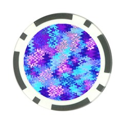 Blue And Purple Marble Waves Poker Chip Card Guards (10 Pack)  by KirstenStar